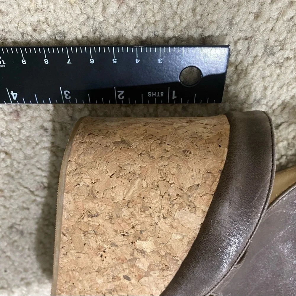 Coclico Mosaic Cork Wedge Sandals Size 38 / 7.5 Brown